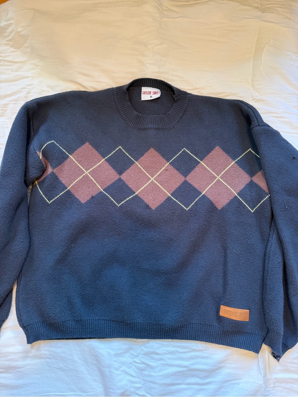 Taylor Swift Red Argyle Sweater